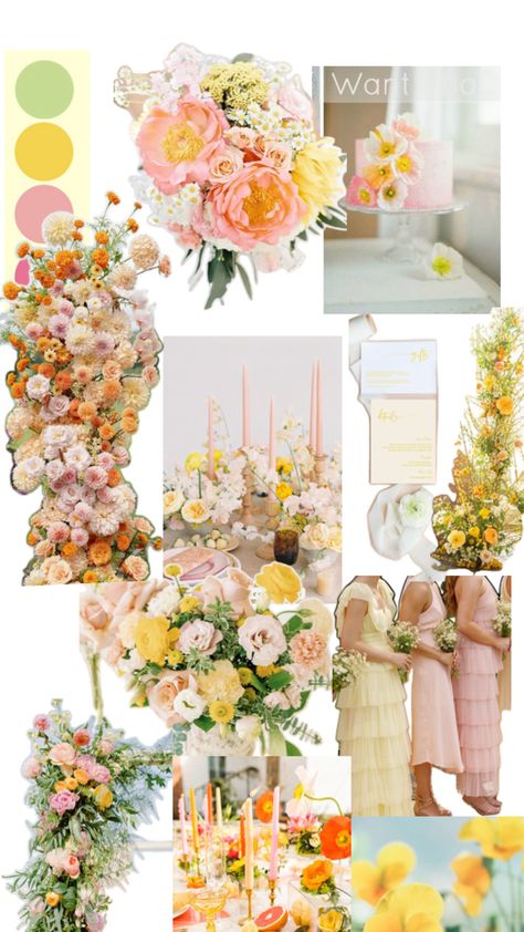 Pale pink and yellow wedding flowers Pale Yellow Weddings, Pink And Yellow Wedding, Yellow Weddings, Yellow Wedding Flowers, Yellow Wedding, Pink And Yellow, Pale Yellow, Wedding Themes, Pink Wedding