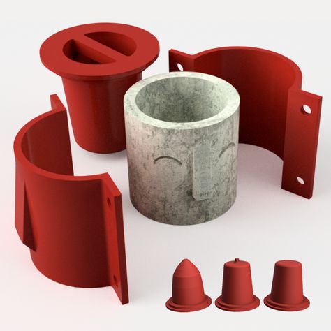 3D file CONCRETE FACE PLANTER MOLD : CONCRETE FACE PLANTER MOLD : HEAD V1・3D printer design to download・Cults 3d Printing Mold, Cement Molds Concrete Projects, Concrete Projects Diy, Concrete Pot Molds, Concrete Planter Molds, Concrete Molds Diy, Printer Design, Printed Concrete, Brick Projects