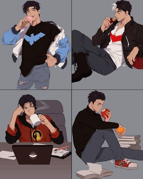 Batbrothers Fanart, Batbros Fanart, Jason Todd Fanart Bat Family, Bat Brothers Fanart, Robins Fanart, Bat Boys Fanart, Red Robin Fanart, Damian And Bruce, Supersons Fanart