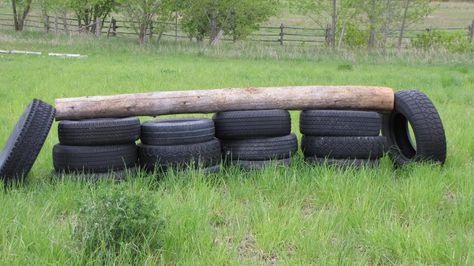 crosses made of horseshoes | ... cross country jumps (pics) at the Horse Chat forum - Horse Forums Homemade Cross Country Jumps, Cross Country Jumps Diy, Homemade Horse Jumps, Diy Cross Country Jumps, Diy Jumps, Xc Jumps, Horse Jumping Exercises, Riding Ideas, Diy Tire