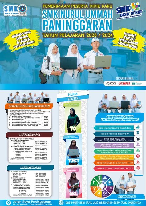 Inspirasi Desain Pamflet, Brosur, PPDB, PMB, Penerimaan Peserta Didik Baru, Penerimaan Mahasiswa BARU Event Poster Design Inspiration, Travel Brochure Design, School Brochure, Event Poster Design, Poster Design Inspiration, Travel Brochure, Event Poster, Brochure Design, Poster Design