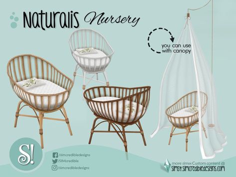 Sims Crib Cc, Simcredible Naturalis, Sims 4 Cc Cribs, Sims4 Cc Decorations, Funiture Sims 4 Cc, Sims 4 Cribs, The Sims 4 Kids, The Sims 4 Pack, Mods Sims 4