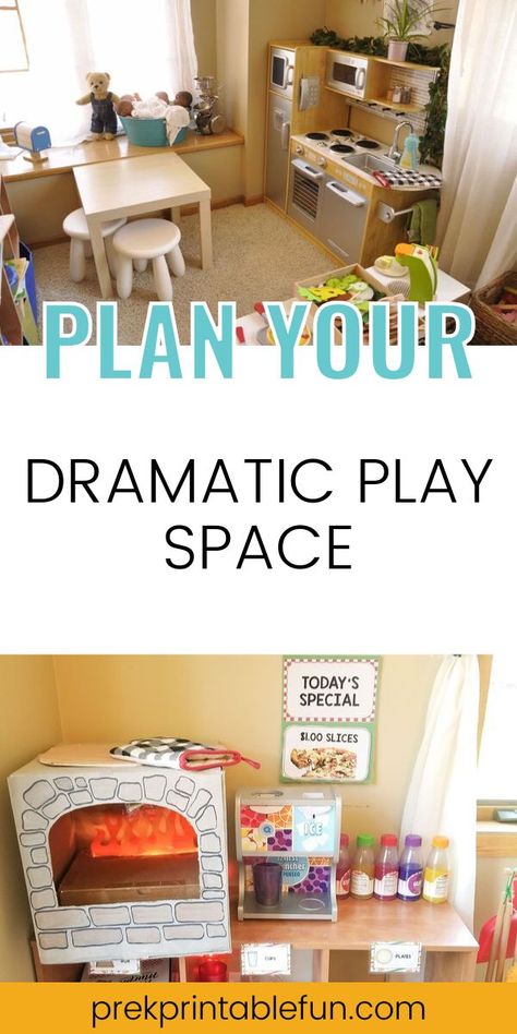 Let us help you create your perfect space for dramatic play. Learn how to plan before you buy. Dramatic Play Space, Kitchen Play Area, Dramatic Play Activities, Purposeful Play, Daycare Room, Pretend Kitchen, Dramatic Play Preschool, Dramatic Play Area, Pretend Play Kitchen