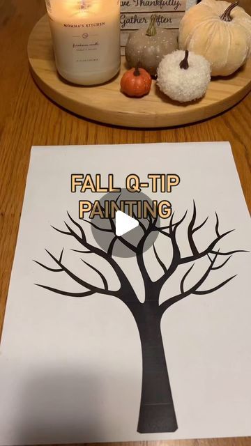 Fall Painting Preschool, Thanksgiving Painting For Kids, Fall Crafts For Kids Elementary, Finger Painting Ideas For Kids, Fall Art Lessons, Kindergarten Fall Art, Halloween Classroom Crafts, Thankful Art, Q Tip Painting