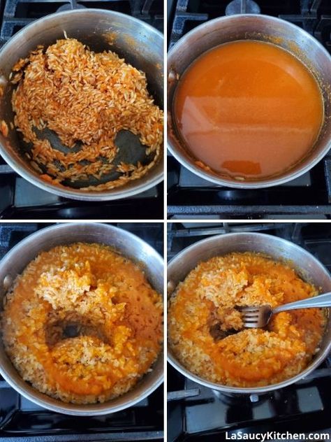 Mexican Rice (Arroz Mexicano) - La Saucy Kitchen Saucy Rice Recipe, Refried Rice, Authentic Spanish Rice Recipe, Homemade Spanish Rice, Toasted Rice, American Test Kitchen, Blue Zones Recipes, Mexican Favorites, Spanish Rice Recipe