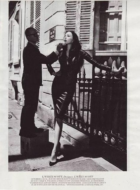 L'Wren Scott and Mark Carrasquillo L'wren Scott, Artist Profile, Profile Photo, Wren, Makeup Inspiration, Social Network, Makeup Artist, Interview, Long Sleeve Dress