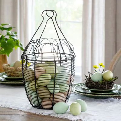 PRIMITIVE PANTRY | Shop Sales Events Antique Farmhouse Quilted Egg, Oval Wood Tray, Farmhouse Eggs, Egg Baskets, Wire Egg Basket, Park Hill Collection, Egg Shop, Speckled Eggs, Park Hill