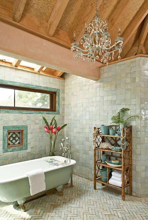 Moroccan Bathroom, Remodel Bathroom, Moroccan Tile, Small Bathroom Design, Green Bathroom, Bathroom Remodel Master, Small Bathroom Remodel, Beautiful Bathrooms, Bathroom Renovations