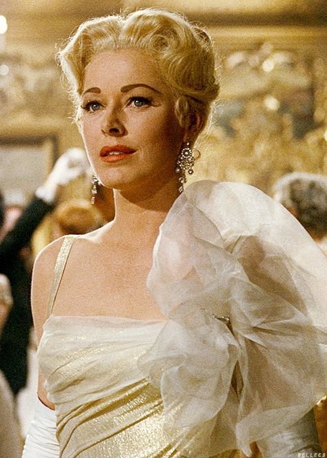 The  Baroness Von Schrader in her gold lame gown. Sound Of Music Costumes, Eleanor Parker, Sound Of Music Movie, Carroll Baker, The Baroness, Montgomery Clift, Historical Movies, The Sound Of Music, Fred Astaire