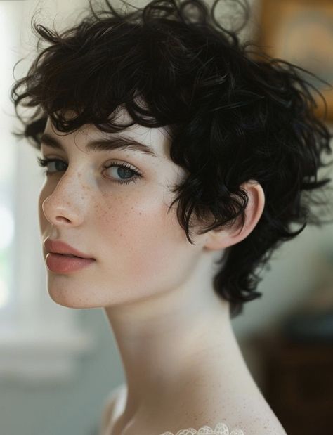 Curly Pixie Cuts Naturally, Thick Wavy Haircuts, Short Haircuts For Curly Hair, Low Maintenance Short Haircut, Haircut For Face Shape, Short Curly Pixie, Curly Pixie Haircuts, Curly Pixie Cuts, Curly Haircuts