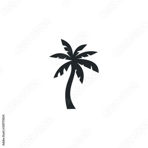 Palm Tree Symbol, Palm Tree Icon, Black Palm Tree, Template Color, Icon Template, Tropical Palm Trees, Palm Tree Silhouette, Tree Icon, Tree Silhouette