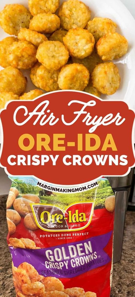 Air Fry Frozen Tater Tots, Air Fryer Tots Frozen, Air Fryer Tater Tots Frozen Time, Air Fryer Crispy Crowns Frozen, Crispy Crowns In Air Fryer, Tater Tot Air Fryer Frozen, Air Fryer Tots, Tator Tots In Air Fryer Frozen, Ore Ida Tater Tots In Air Fryer