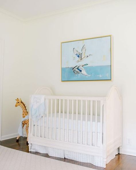 Chelsea Mcshane Art Nursery, Chelsea Mcshane Art, Mallard Nursery, Mallard Duck Nursery, Southern Nursery, Ikea Baby Room, Ikea Baby, Duck Nursery, Preppy Baby