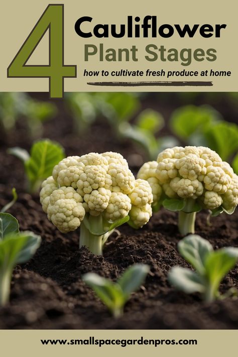 Discover the complete guide to growing cauliflower from seed at home! From germination to harvesting, learn about the different cauliflower plant stages and expert tips to ensure a bountiful harvest. Perfect for home gardeners and veggie enthusiasts looking to cultivate fresh, healthy produce. #Cauliflower #HomeGardening #GrowingTips #VegetableGarden #CauliflowerPlantStages #Gardeners #GreenThumb Growing Cauliflower, Cauliflower Plant, Grow From Seed, Bountiful Harvest, Soil Improvement, Growing Seeds, Small Space Gardening, Plant Pictures, Fresh Produce