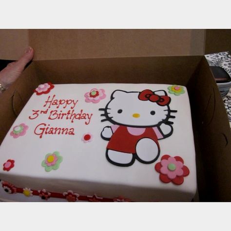 Hello Kitty Cake - Noe Valley Bakery Hello Kitty Sheet Cake, Sofia Birthday Cake, Hello Kitty Birthday Theme, Kitty Birthday Cake, Hello Kitty Birthday Cake, 15th Birthday Cakes, Sheet Cake Designs, Mickey Cakes, Anime Cake