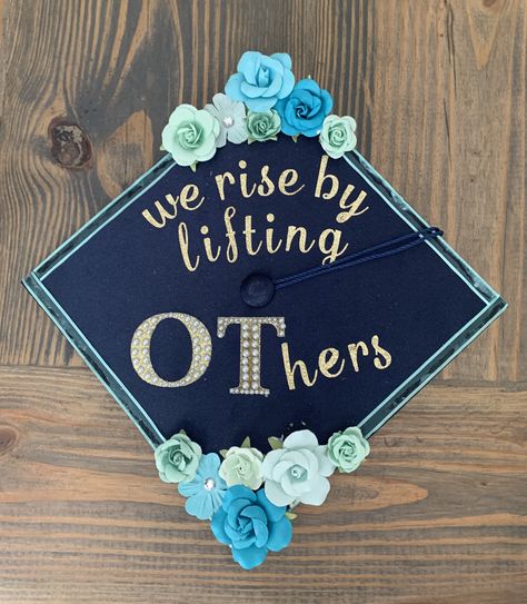 Cota Graduation Cap, Graduation Cap Physical Therapy, Ota Graduation Cap, Ota Graduation Cap Ideas, Occupational Therapy Grad Cap, Graduation Cap Designs Therapist, Occupational Therapy Graduation Cap, Grad Cap Ideas Kinesiology, Nurse Graduation Party Decorations