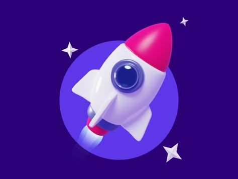 Rocket Illustration, Onboarding Screen, Rocket Logo, Login Page Design, Rocket Design, Color Palette Challenge, Space Games, Game Ui Design, Rocket Ship