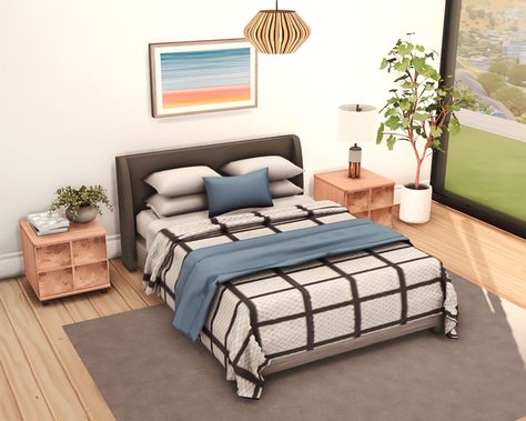 Sims 4 Mm Cc Bedroom, Apartment Mods Sims 4, Sims 4 Murphy Bed, Sims 4 One Bedroom Apartment, Sims 4 Quilt Cc, Sims 4 Cc Living Room Table, Build Cc Maxis Match, Sims 4 Maxis Furniture, Bedroom Decor Sims 4 Cc