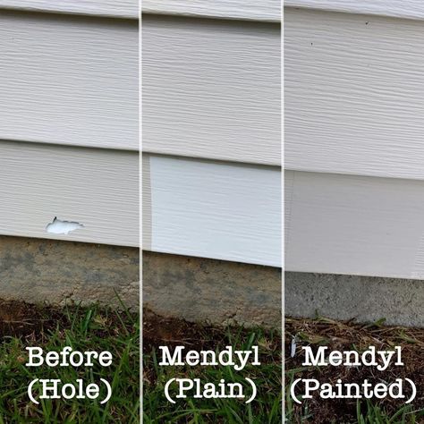 Mendyl Vinyl Siding Repair Kit, Cover Any Cracks, Holes, or Blemishes on Vinyl Siding - 2 Patches - Walmart.com - Walmart.com Vinyl Siding Repair, Stucco Siding, Siding Repair, Easy Home Improvement Projects, Vinyl Repair, Easy Home Improvement, Garden Route, Diy Home Repair, Vinyl Siding