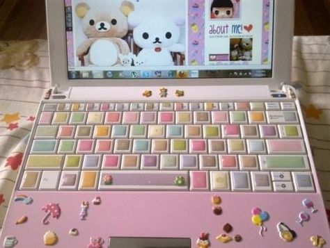 Make your keyboard unique with these colorful keyboard stickers. Pastel Kidcore, Soft Kidcore Aesthetic, Soft Kidcore, Kidcore Aesthetic, Kawaii Core, Kawaii Shop, Kid Core, Polly Pocket, All Things Cute