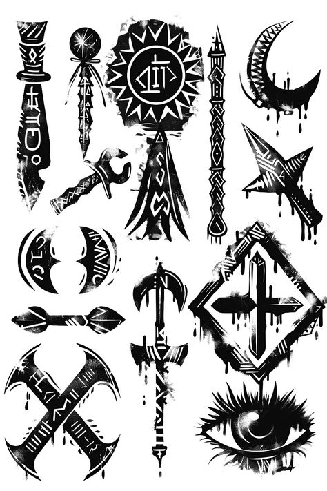 Ancient Runes for Rituals: Unlock mystic symbols for profound ink. Let ancient wisdom adorn your skin. #tattoo #design #runes #ancient #rituals Skin Tattoo Design, Ritual Tattoo, Ancient Rituals, Mystic Symbols, Ancient Runes, Skin Tattoo, Dark Icons, White Tattoo, Ancient Wisdom