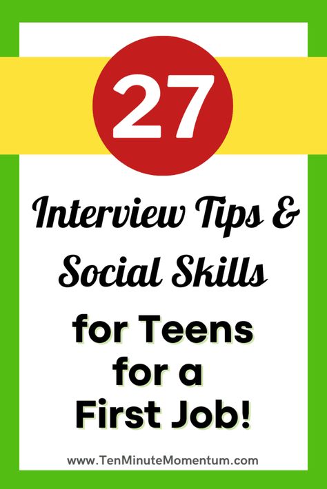 Interview Tips For Teens, Job Interview Tips For Teens, First Job Interview Tips, Job Interview Outfit For Teens, Interview Prep Questions, Mock Interview Questions, Best Interview Answers, Practice Interview Questions, Teenager Jobs