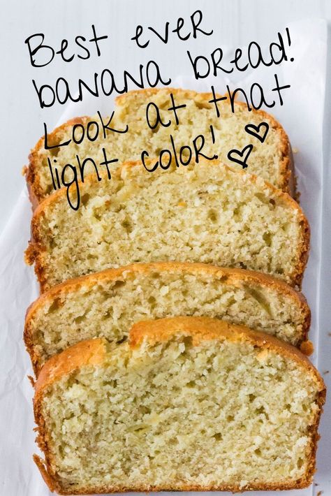 Light Fluffy Banana Bread, Banana Bread Fluffy, Light And Fluffy Banana Bread, Banana Bread Recipe Fluffy, Light Banana Bread Recipe, Light Banana Bread, Extra Moist Banana Bread, Pudding Banana Bread, Fluffy Banana Bread Recipe