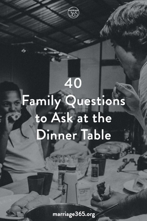 40 Family Questions to Ask at the Dinner Table Family Dinner Topics, Questions To Ask Your Family Fun, Fun Family Question Games, Dinner Questions For Family, Fun Family Questions, Family Question Games, Questions To Ask Your Parents, Family Trivia Questions, Dinner Party Questions