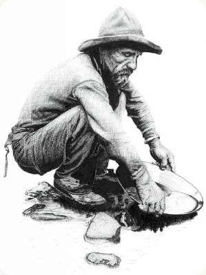 gold rush California Gold Rush Activities, Gold Rush Activities, New Mexico History, Panning For Gold, Gold Miners, California Gold Rush, Gold Prospecting, California History, California Gold