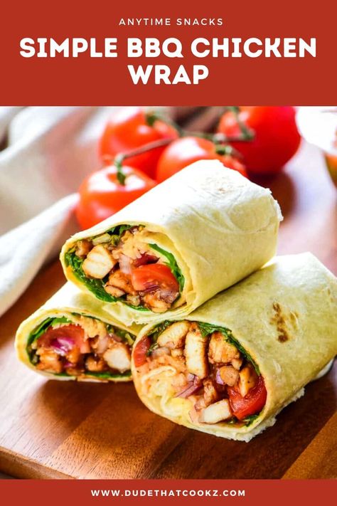 Creamy Bbq Chicken, Chicken Wraps Healthy, Grilled Chicken Wraps, Chicken Parmesan Sandwich, Bbq Chicken Wraps, Tomatoes And Cheese, Barbeque Chicken, Pre Cooked Chicken, Chicken Wrap