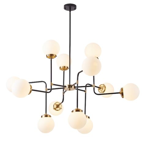 Aiwen 12-Light Black Industrial Chandelier in the Chandeliers department at Lowes.com Black Industrial Chandelier, Chandelier Industrial, Room Hanging Lights, Industrial Ceiling Lights, Vintage Light Bulbs, Vintage Ceiling Lights, Farmhouse Pendant Lighting, Black Industrial, Industrial Chandelier