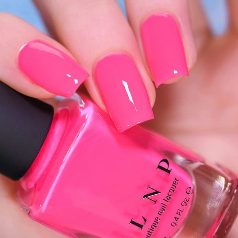 ILNP Two Piece - Striking Neon Pink Cream Nail Polish #ad Khloe Nails, Neon Pink Nail, Neon Pink Nail Polish, Sculpture Nails, Cream Nail Polish, June Nails, Cream Nail, Neon Pink Nails, Pink Studio