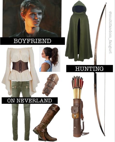 Neverland Inspired Outfits, Ouat Neverland Outfit, Neverland Aesthetic Outfits, Fantasy Themed Outfits, Neverland Outfits, Peter Pan Inspired Outfits, Narnia Inspired Outfits, Ouat Outfits, Lost Boys Costume