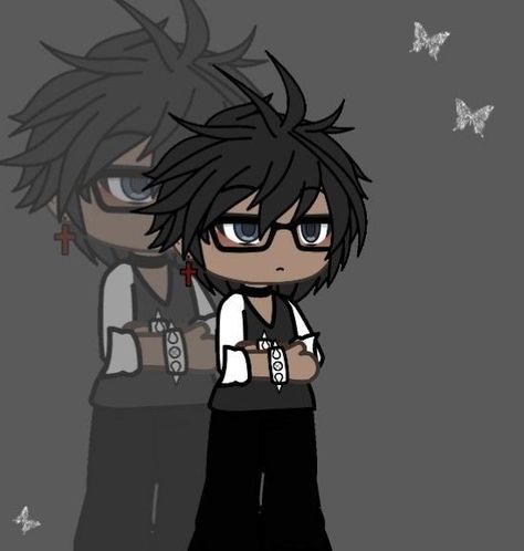 Gacha Life Outfits Boys Y2k, Y2k Gacha Life Outfits Male, Gacha Life Outfit Ideas Male, Gacha Life Male Oc Ideas, Gacha Life Outfits Male, Gacha Life Male Oc, Gacha Fits, Outfit Ideas Emo, Gacha Base Poses Cute