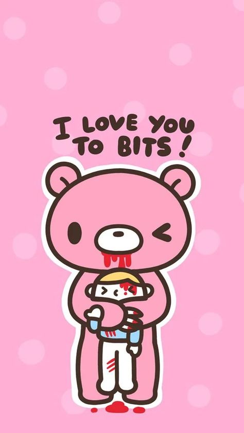 Goth Wallpapers, Gloomy Bear, Awesome Wallpapers, Kawaii Things, Pink Bear, Yami Kawaii, Kawaii Wallpaper, Pastel Goth, I Love You