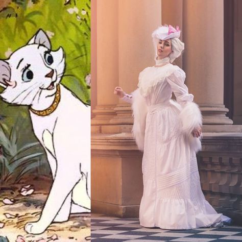 Maria Aristocats, Duchess Aristocats Aesthetic, Aliciacore Aesthetic, Aristocats Cosplay, Aristocats Outfit, Marie Aristocats Costume, Vintage Disneybound, Aristocats Costume, Duchess Aristocats