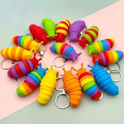 Caterpillar Sensory, Office Desk Toys, Happy Jar, Office Toys, Office Colors, Practical Jokes, Desk Toys, Colorful Gifts, Slug