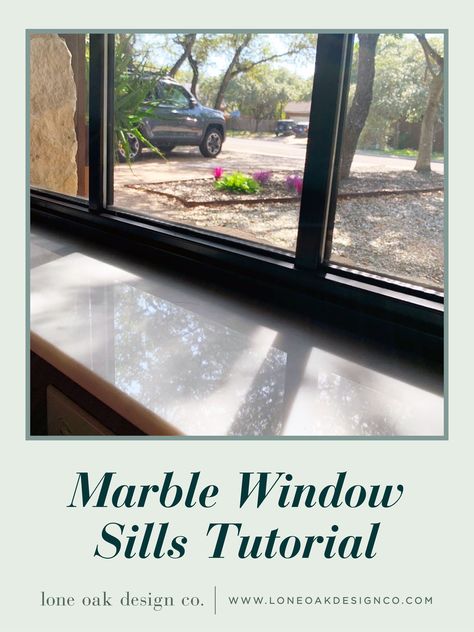 Marble Sill Window, How To Replace A Window Sill, Adding Window Sills, Marble Window Sill With Trim, Basement Window Sill Ideas, How To Decorate Kitchen Window Sill, Window Sill Cover Ideas, Stone Window Sills Interior, Modern Window Sill Ideas