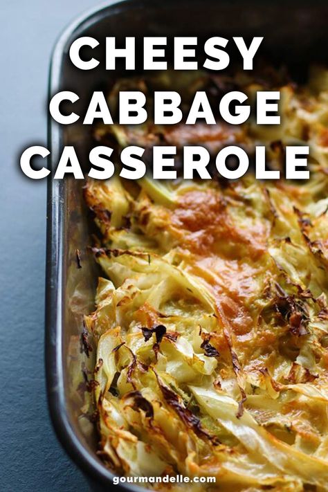 One of the best things about this cheesy cabbage casserole is that it’s ready in around 40 minutes. Cabbage And Bacon Casserole, Cheesy French Onion Cabbage, Cabbage And Cheese Casserole, Loaded Cabbage Casserole, Microwave Cabbage Recipe, Smothered Cabbage Recipe, Cheesy Cabbage Casserole, Smothered Cabbage, Cheese Casserole Recipes