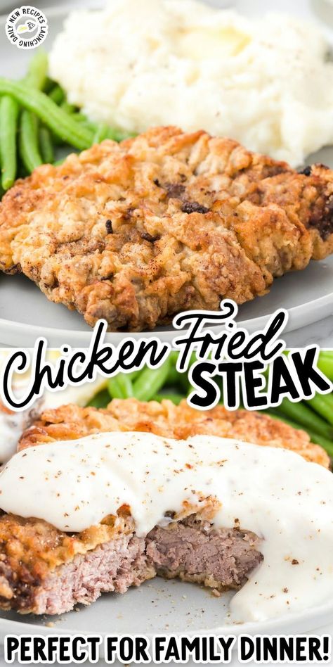 Chicken Fried Steak Fried Cube Steak Recipes, Tender Cube Steak, Fried Cube Steaks, Beef Cube Steak Recipes, Beef Cubed Steak, Chicken Fried Steak Recipe, Breaded Steak, Fried Steak Recipes, Cubed Steak