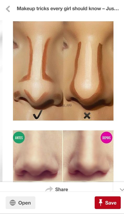 Contouring Nose, Back To School Makeup, How To Contour, Nose Makeup, Makeup Tip, Dark Eyeshadow, Nose Contouring, Hot Makeup, Makeup Tricks