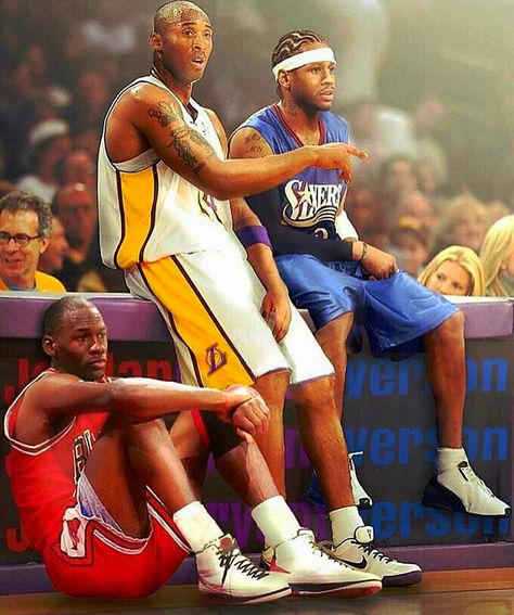 3 Legendary killers in NBA. Michael Jordan, Kobe Bryant, and Allen Iverson (G.O.A.T, BLACK MAMBA, A.I. THE ANSWER) Allen Iverson And Michael Jordan, Kobe Bryant Lebron James, Kobe Bryant Michael Jordan, Mvp Basketball, Kobe Bryant Poster, Best Nba Players, Kobe Bryant Nba, Michael Jordan Basketball, Basketball Players Nba