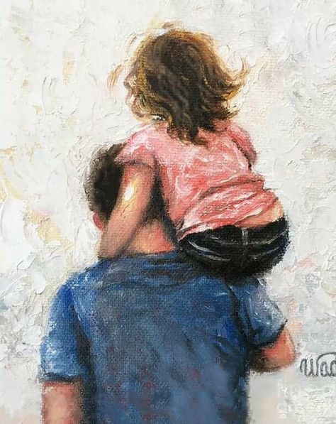 Father Daughter Art, Pink Girls Room, Father Daughter Photos, Dad Drawing, Father Art, Pink Girl Room, Foto Transfer, Father And Daughter, Dad Daughter