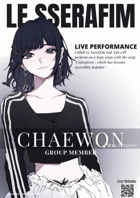 Lesserafim chaewon Le Sserafim Fan Art, Chaewon Fanart, Lesserafim Fanart, Lesserafim Chaewon, Miyawaki Sakura, Kpop Drawings, Buy Tickets, Iz One, Cartoon Art