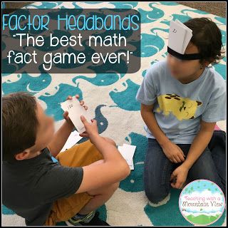 Easiest Partner Math Fact Practice Ever.  My students LOVE Factor Headbands! Headbandz Game, Math Fact Games, Fact Practice, Math Fact Practice, School Volunteer, Math Fluency, Fourth Grade Math, Math Help, Math Activity