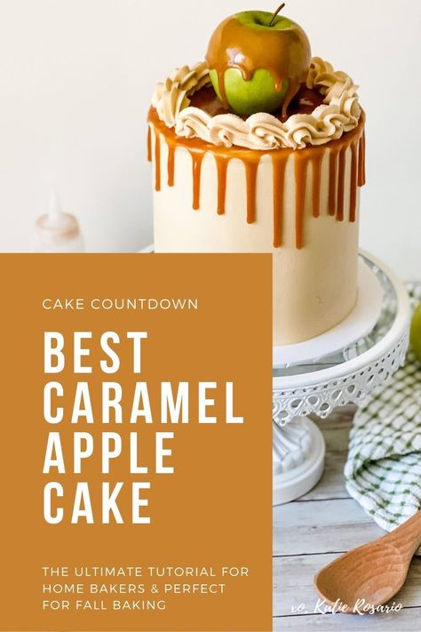 Caramel Apple Birthday Cake, Caramel Apple Cake Recipe Easy, Apple Cake Filling Recipes, Carmel Apple Cake Recipe Easy, Apple Cake Decoration Ideas, Fall Birthday Cake Flavors, Salted Caramel Apple Cake, Carmel Apples Homemade, Fall Cake Flavors And Fillings