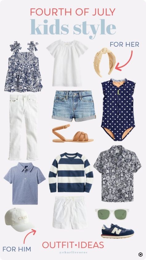 4th of july outfits for kids. Toddler 4th of july outfit. Boys 4th of july outfit. Girls 4th of july outfit. Red, white and blue. Summer outfits for kids. Sandals. Swimsuits. Girls swimsuits. Follow me in the @LTK shopping app to shop this post and get my exclusive app-only-content! #liketkit #LTKkids #LTKfamily #LTKSeasonal @shop.ltk https://liketk.it/4a3p6 Summer Outfits For Kids, Toddler 4th Of July, Blue Summer Outfits, Outfits For Kids, July Outfits, 4th Of July Outfit, Outfit Red, 4th Of July Outfits, Kids Style