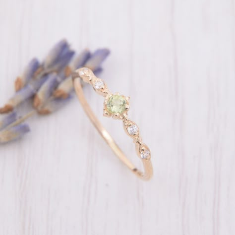 Tiny Engagement Rings, Senior Rings, Plain Gold Wedding Bands, Peridot Engagement Ring, Cute Promise Rings, Peridot Engagement Rings, Dinner Ring, Cute Engagement Rings, Gold Promise Rings