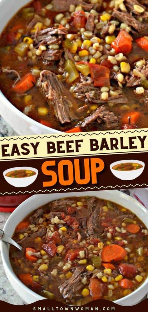 Vegetable Beef Barley Soup, Barley Soup Recipe, Beef And Barley, Beef Soup Recipes, Beef Barley, Beef Barley Soup, True Food, Barley Soup, Soup And Stew