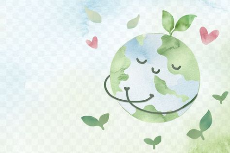 Earth Day Background, Earth Watercolor, Cute Hug, Background Psd, About Earth, Earth Illustration, Powerpoint Background, Free Illustration Images, Map Background